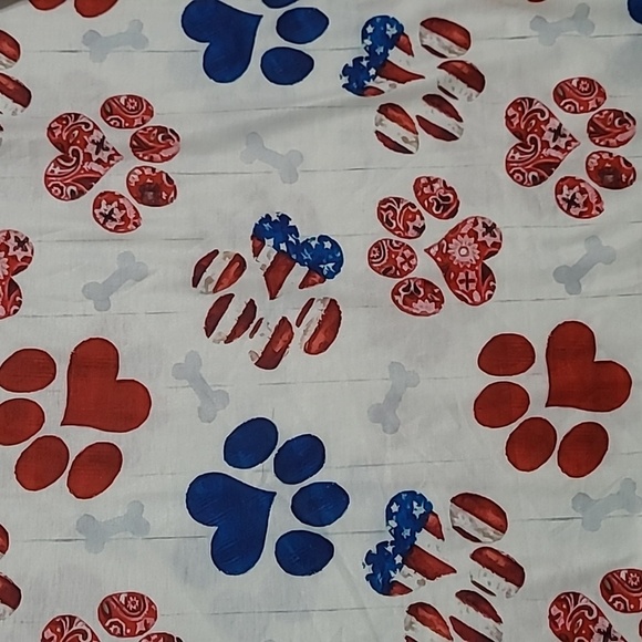 Unknown Brand Patriotic Paw Print swimsuit coverup Size Large - Picture 3 of 7